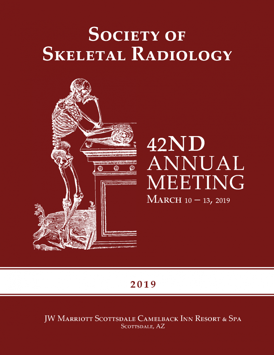 SSR 2019 Annual Meeting Program Book Society of Skeletal Radiology